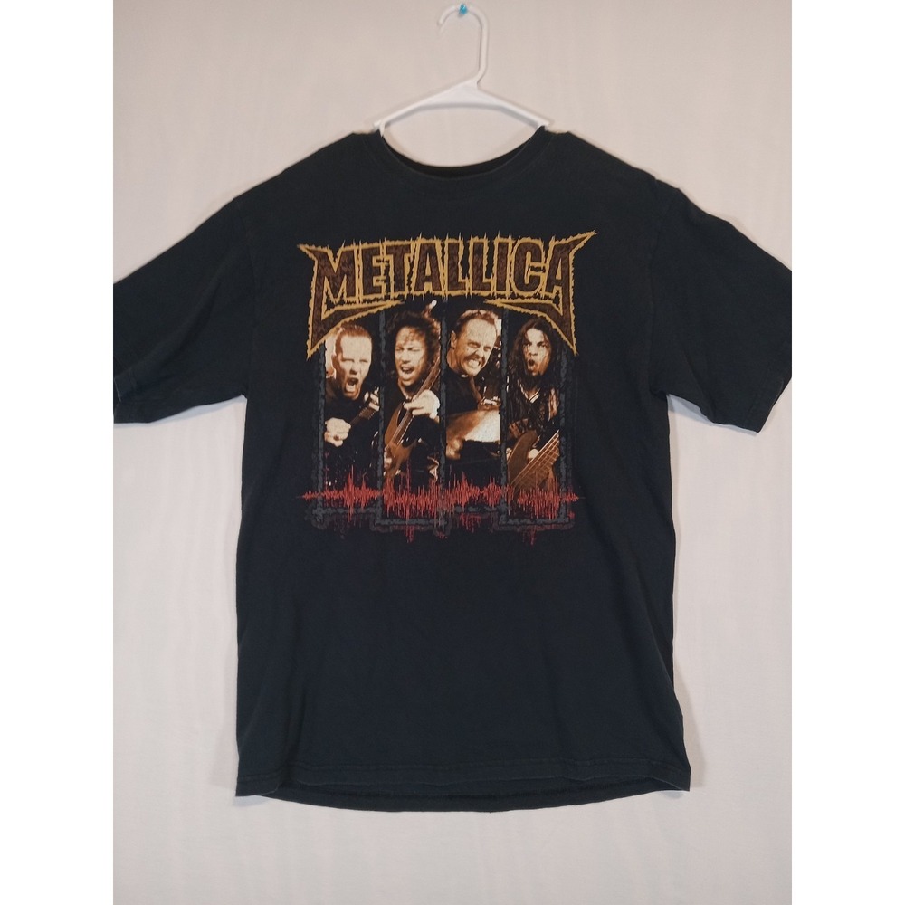 Vintage Metallica T-Shirt Mens Size M Band Concert Tour Y2K Rock Roll Metal Fade